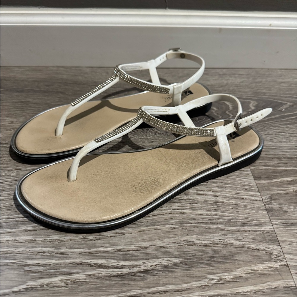 White Sparkle Sandals